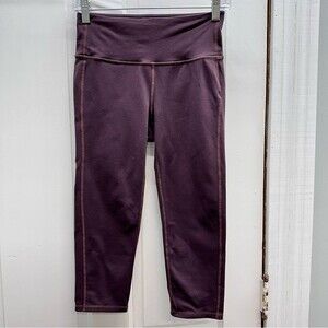 Athleta wine burgundy capri leggings women's small